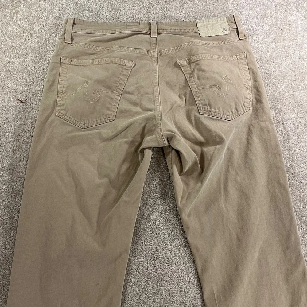 AG Adriano Goldschmied The Graduate Mens 34x32 Khaki Tailored Leg Pants